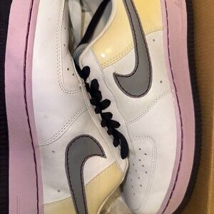 Womens Nike Air Force 1 Low purple grey pink white shoes